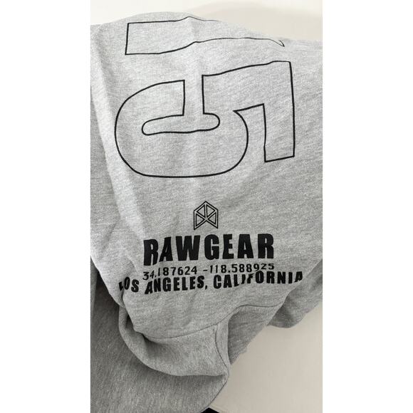 RawGear Full Zip Hoodie Pullover Mens Size Large Grey Black New Athletic BM534 - Picture 8 of 8